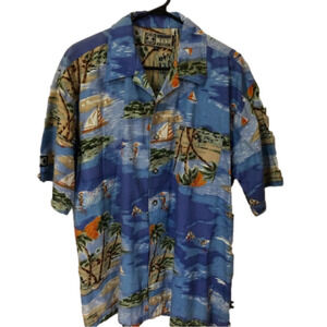Hawaiian Surfer Oversized Shirt Large